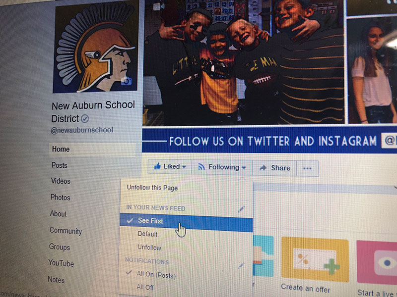 Never Miss a Facebook Post from Your School