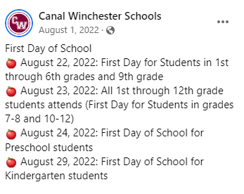 Canal Winchester Schools Post Caption