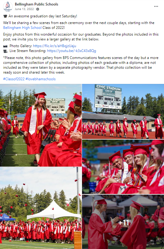 Graduation photos from Bellingham Public Schools