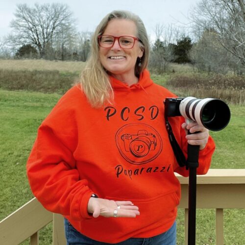 Dawn Brauner of Portage Community School District with her camera