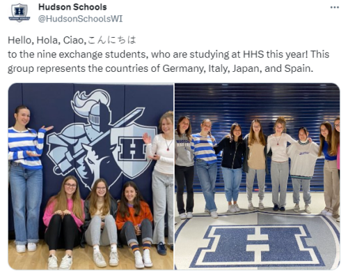 Hudson Schools Twitter post