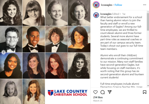 Lake Country Christian School Alumni Post Feature