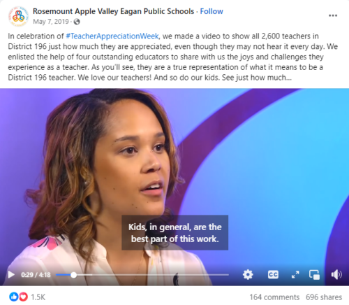 Rosemount Apple Valley Eagan Public Schools' Surprise Video for Teacher Appreciation Week