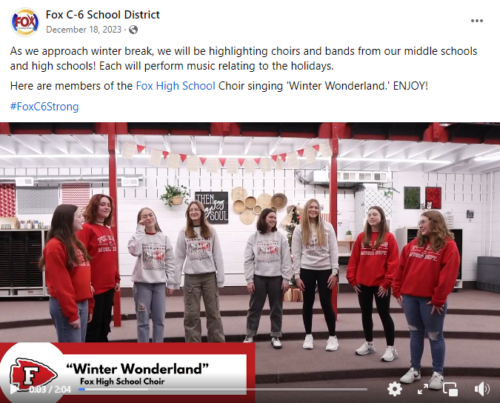 Program Highlight Award - Fox C-6 School District, MO - Andy Waterman - Choir Video