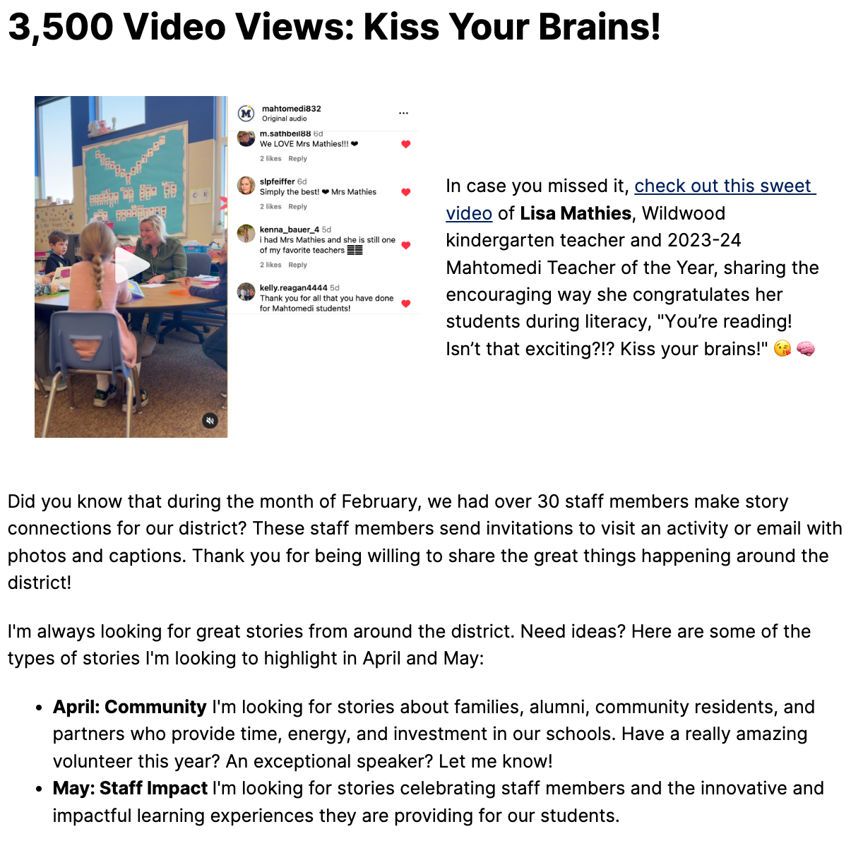 Mahtomedi Public Schools - Post Share