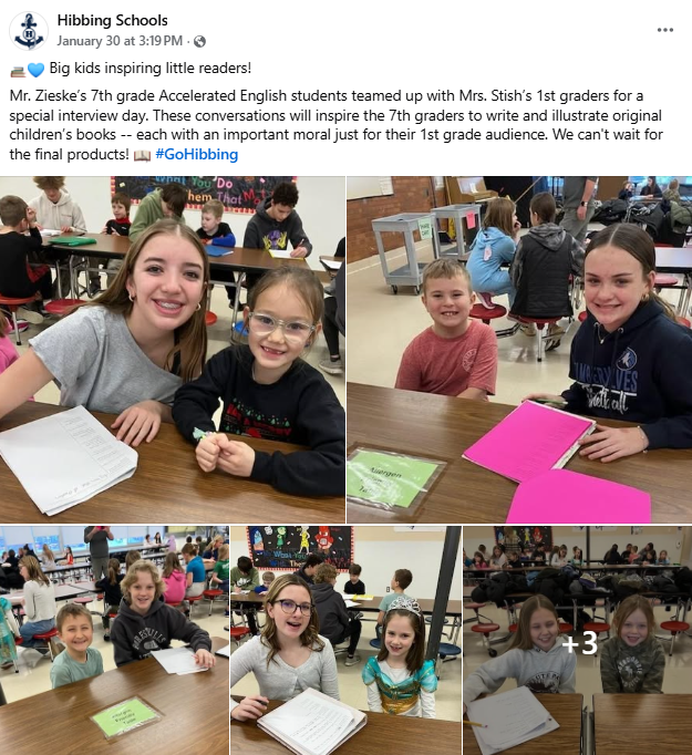 Hibbing Schools Facebook post