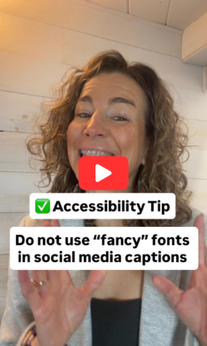 Video: Do not use "fancy" fonts in social media captions