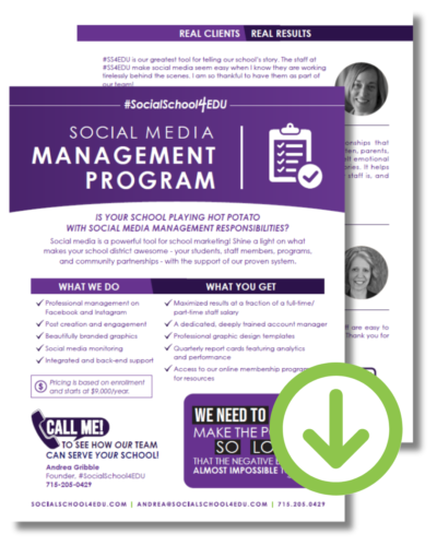 Flyer: Social Media Management Program