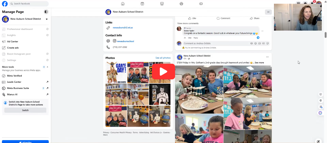 Facebook screen reader demo