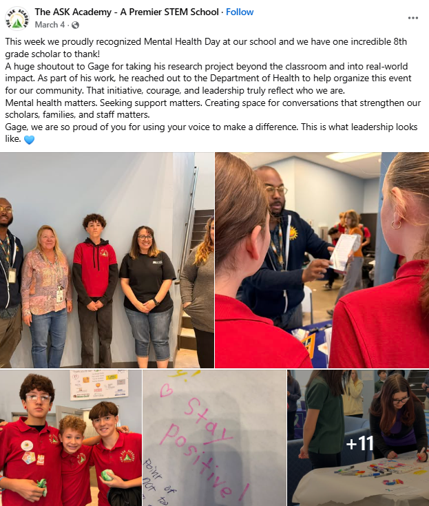 The ASK Academy Facebook post