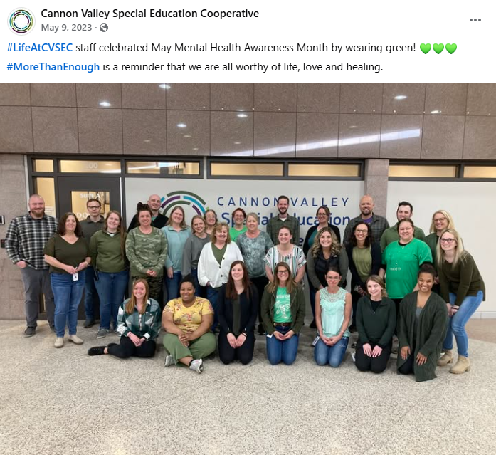 Cannon Valley Special Education Coop Facebook post