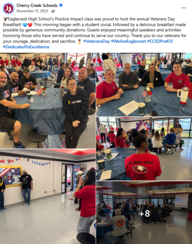 Cherry Creek School District Facebook post