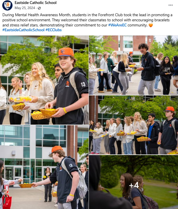 Eastside Catholic School Facebook post