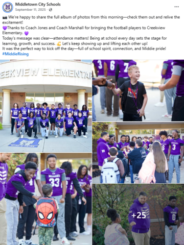 Middletown City Schools Facebook post