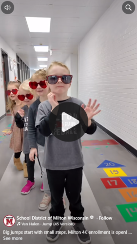 School District of Milton 4K enrollment video