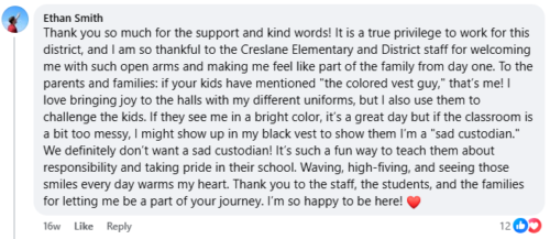 Creswell School District, OR Facebook comment