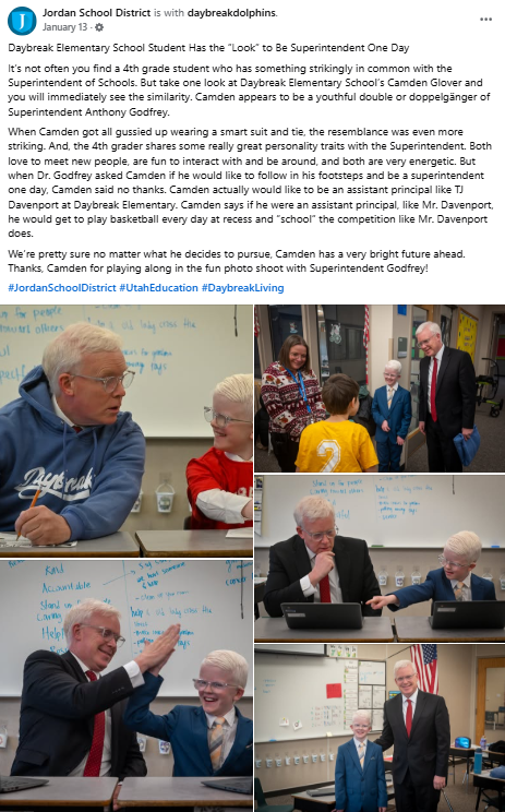Jordan School District, UT Facebook post