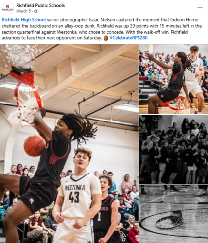 Richfield Public Schools, MN Facebook post