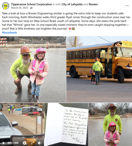 Tippecanoe School Corporation, IN Facebook post