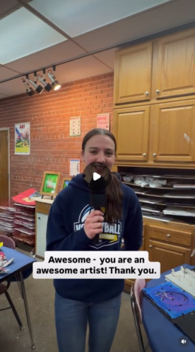 Interview with middle school student about art project
