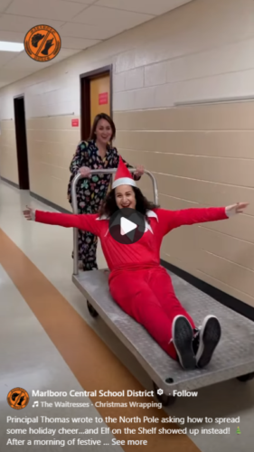 Marlboro Central School District, NY Elf on the Shelf video