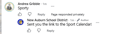 Screenshot of Facebook automation comment reply